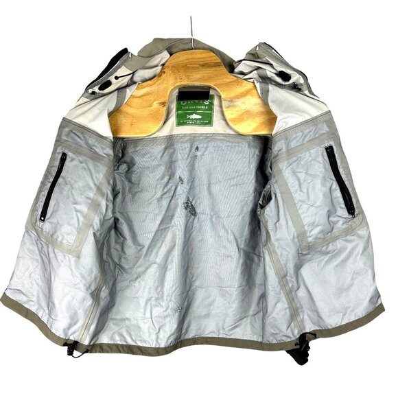 Orvis Flyfishing Wading  Jacket S Hooded Insulated Waterproof Taped Seams 2A1A - Picture 4 of 16